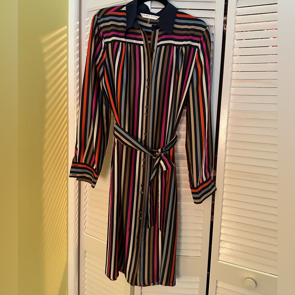 Trina Turk Striped Multicolored Dress